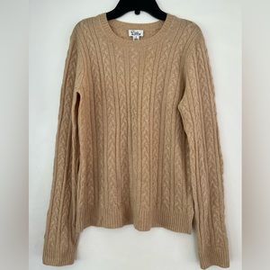 EUC Lilly Pulitzer tan cashmere cable sweater Medium